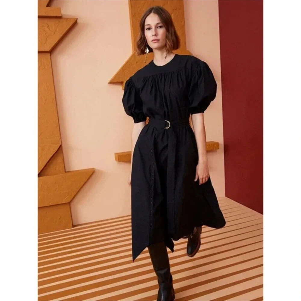 ULLA JOHNSON Arlenis Midi Dress Sz 4 - Picture 1 of 5